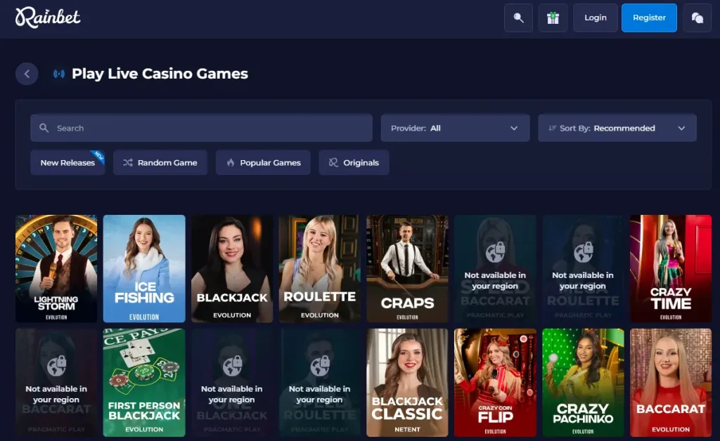 Live Dealer games
